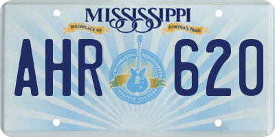 MS license plate AHR620