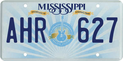 MS license plate AHR627