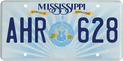 MS license plate AHR628