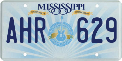 MS license plate AHR629
