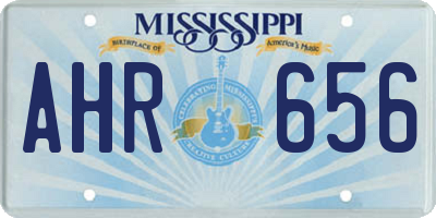 MS license plate AHR656