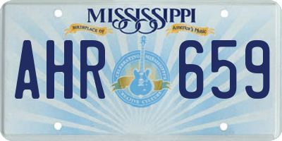 MS license plate AHR659