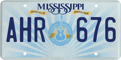 MS license plate AHR676