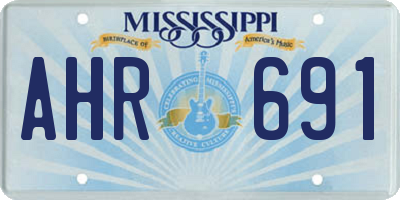 MS license plate AHR691