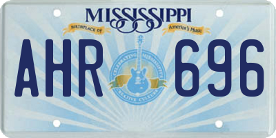 MS license plate AHR696