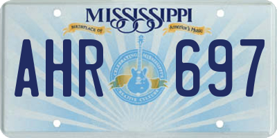 MS license plate AHR697