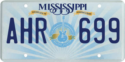 MS license plate AHR699
