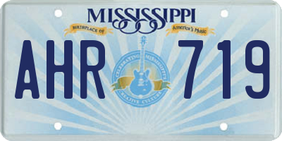 MS license plate AHR719