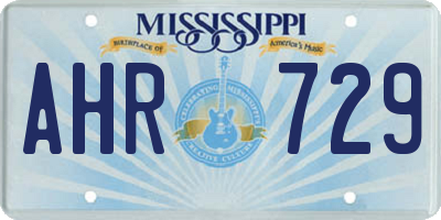 MS license plate AHR729