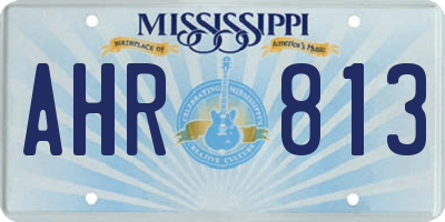 MS license plate AHR813