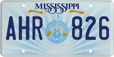 MS license plate AHR826
