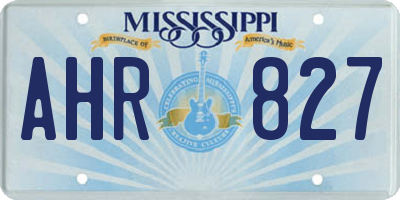 MS license plate AHR827