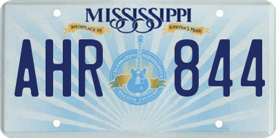 MS license plate AHR844