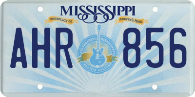 MS license plate AHR856