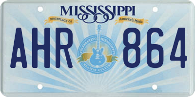 MS license plate AHR864