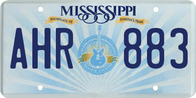 MS license plate AHR883