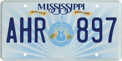MS license plate AHR897