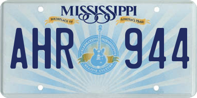 MS license plate AHR944