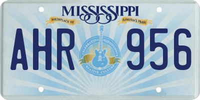 MS license plate AHR956