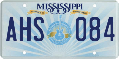 MS license plate AHS084