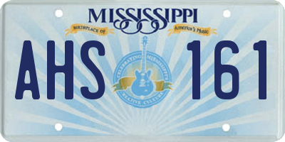 MS license plate AHS161