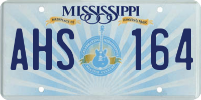 MS license plate AHS164