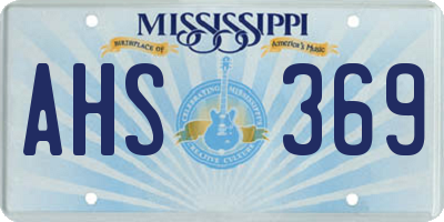 MS license plate AHS369