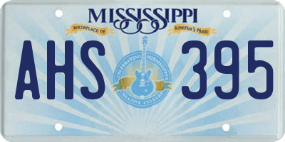 MS license plate AHS395