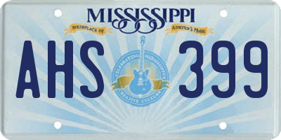 MS license plate AHS399