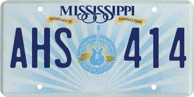 MS license plate AHS414