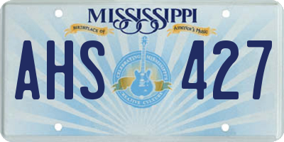 MS license plate AHS427