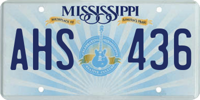 MS license plate AHS436