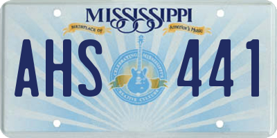 MS license plate AHS441