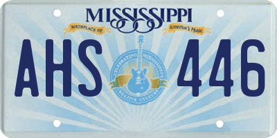 MS license plate AHS446