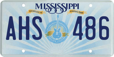MS license plate AHS486