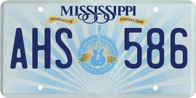 MS license plate AHS586