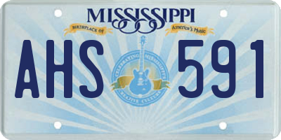 MS license plate AHS591