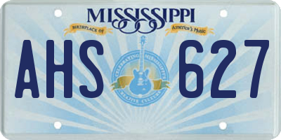 MS license plate AHS627