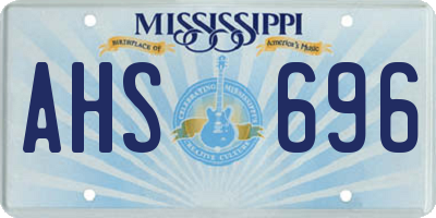 MS license plate AHS696