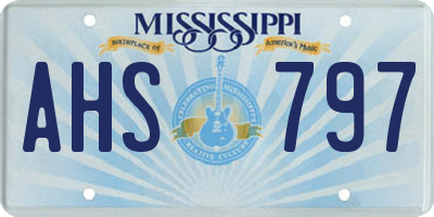 MS license plate AHS797