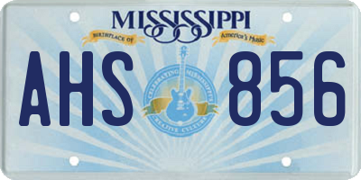 MS license plate AHS856