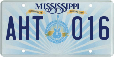 MS license plate AHT016