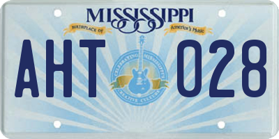 MS license plate AHT028
