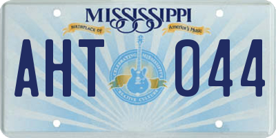 MS license plate AHT044