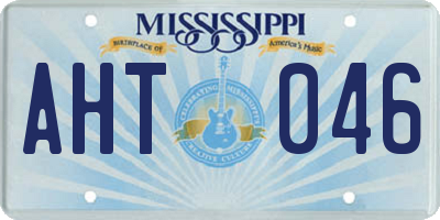MS license plate AHT046
