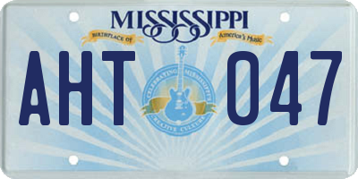 MS license plate AHT047