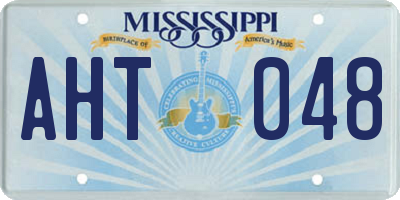 MS license plate AHT048