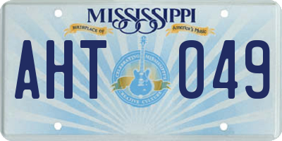 MS license plate AHT049