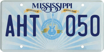 MS license plate AHT050