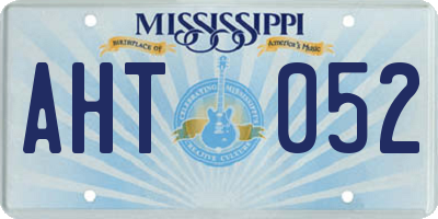 MS license plate AHT052